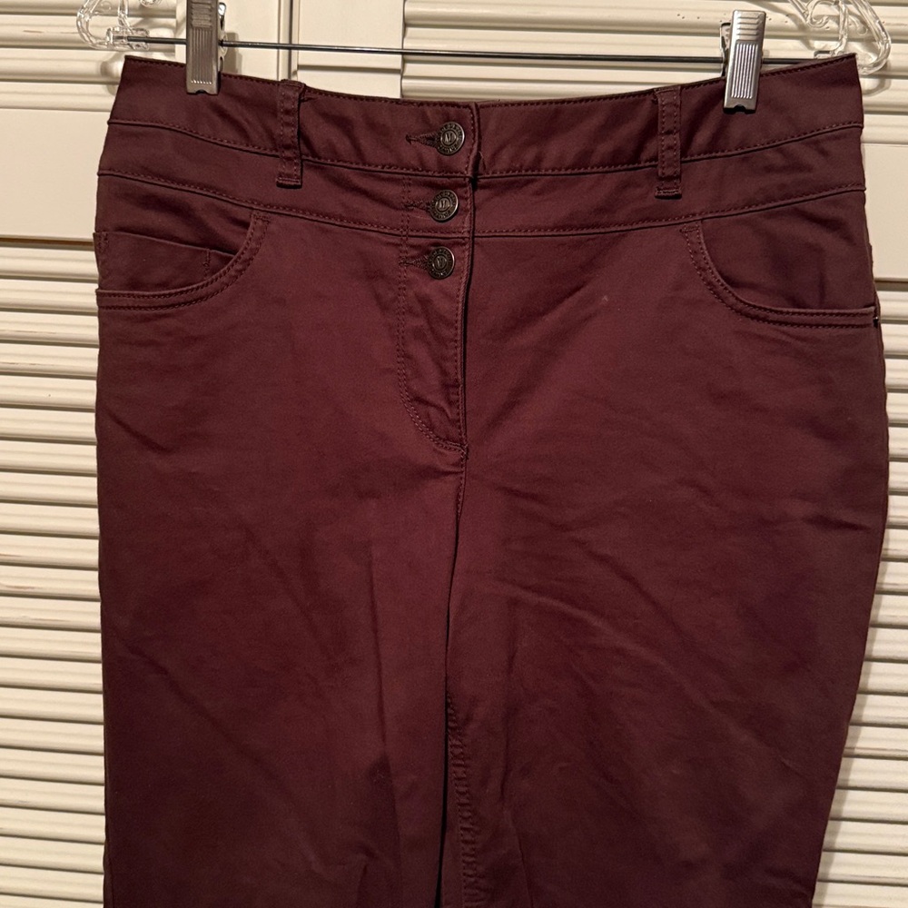 MADELEINE High Waist 3 Button Brown Skinny Jeans - Picture 3 of 7
